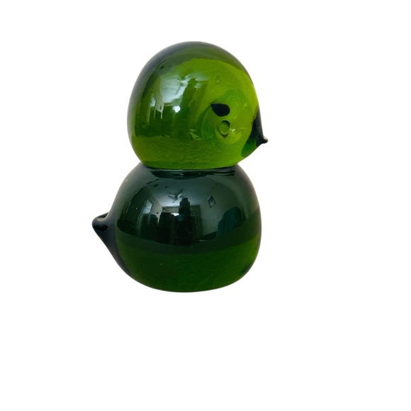 Vintage green glass bird/chick, heavy, GUC - Picture 3 of 8